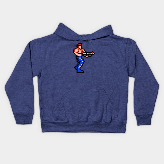 Old School Games - Contra Kids Hoodie by wyckedguitarist